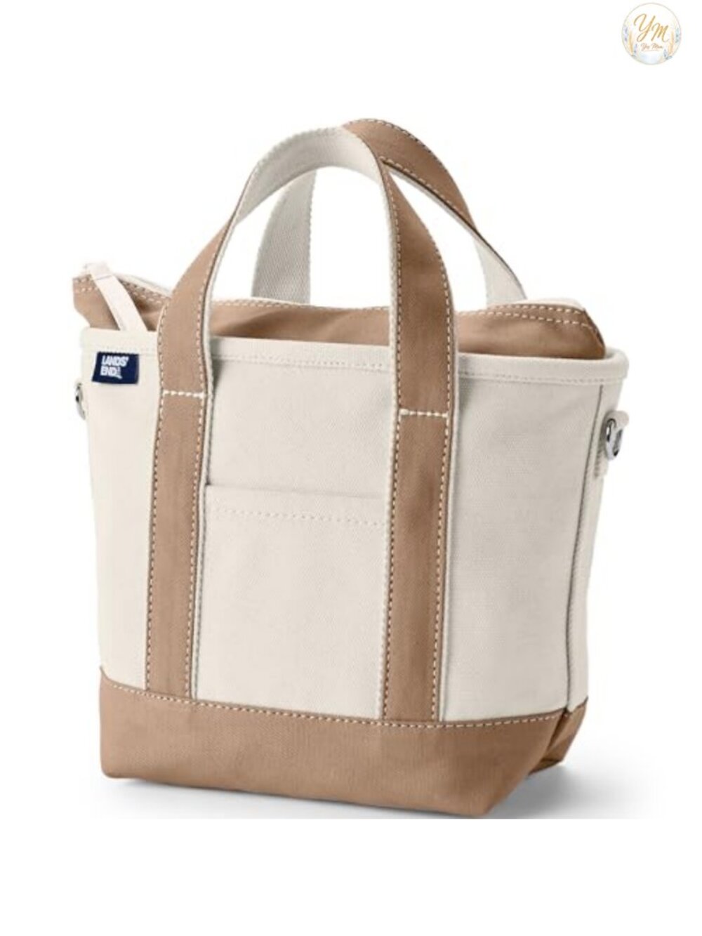 Canvas Tote with Zip Top, 13 Inch Laptop, Water Resistant